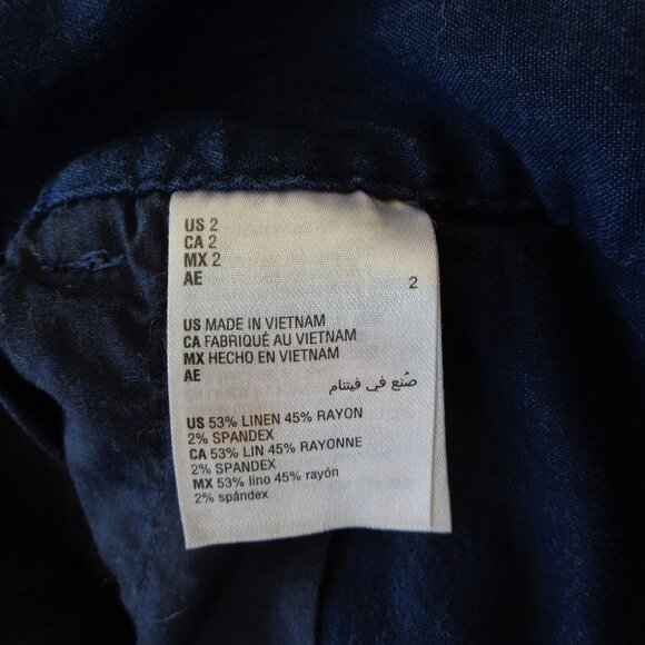 INC International Concepts Women Frayed Zip-Front Culottes Wide Leg Pants Sz 2 - Picture 8 of 10